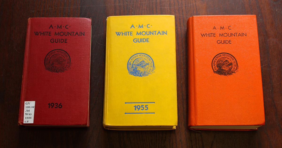 Courtesy of AMC Library & ArchivesWhite Mountain Guide covers kept to a simple motif for a few decades.