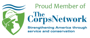 Proud Member of the Corps Network Strengthening America through service and conservation logo