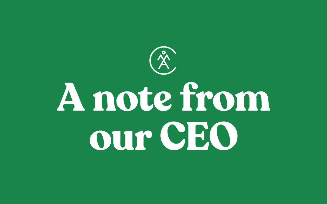 A note from our CEO
