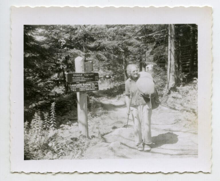 Mrs Emma Gatewood At Lonesome Lake Aug 1957 On Her Second Trip From Ga To Me Along The At Photo By Peter Brandt 1957 768x631
